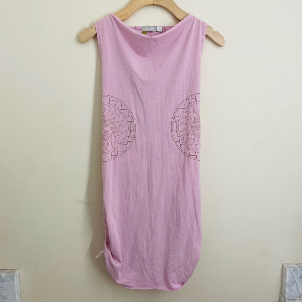 Anue by New Balance Pink Ruched Mandala Boat Neck Tank size XS Activewear Yoga